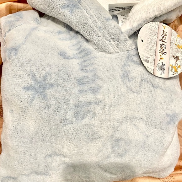 Comfy Disney Happy Potter Lounge PJs Super Soft Fleece w Hoodie Gray/Blue L - Picture 4 of 10